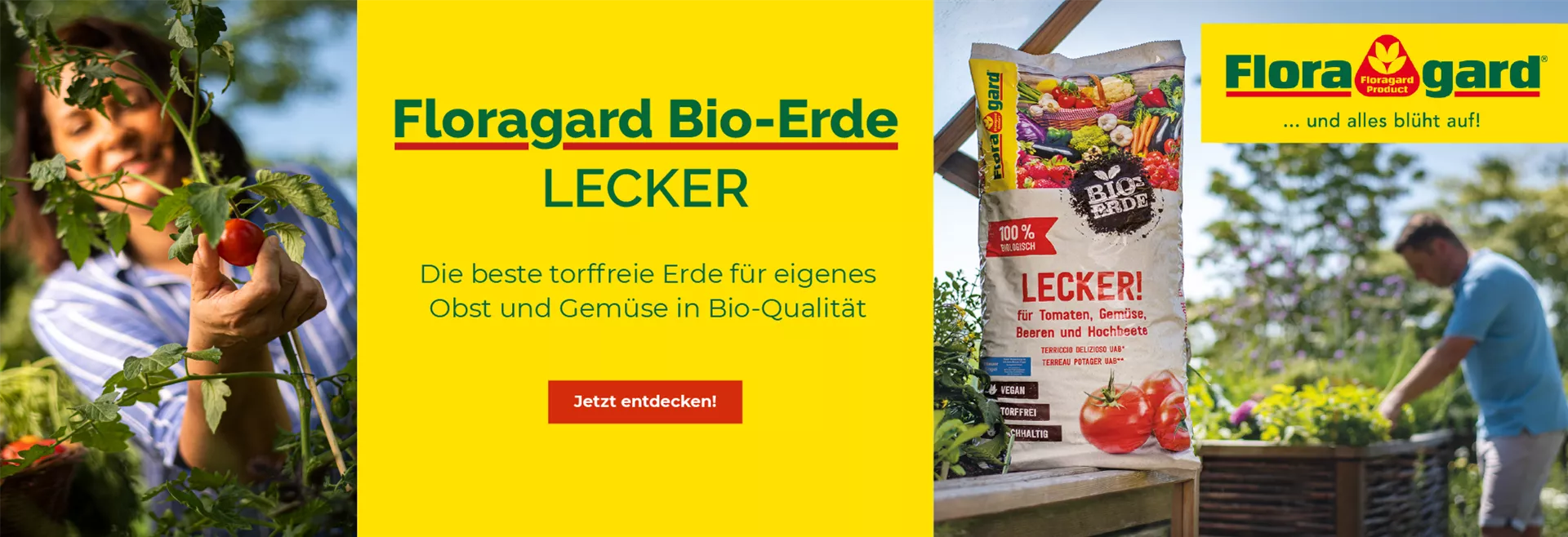 Leckere Ernte mit der besten Bio-Erde Leckere Ernte mit der besten Bio-Erde