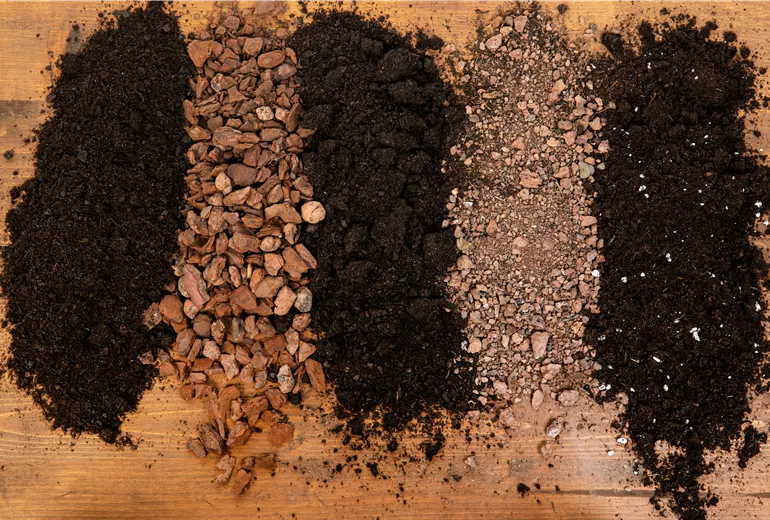 Verschiedene Sorten von Erde